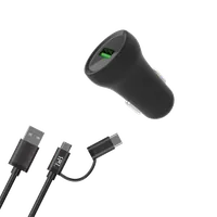 Chargeur Allume-Cigare USB 2-en-1 avec Power Bank Intégrée et Câble Micro-USB Rétractable - 2