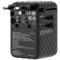 Adaptateur universel de voyage Verbatim Charge'n'Travel 100W (Noir)