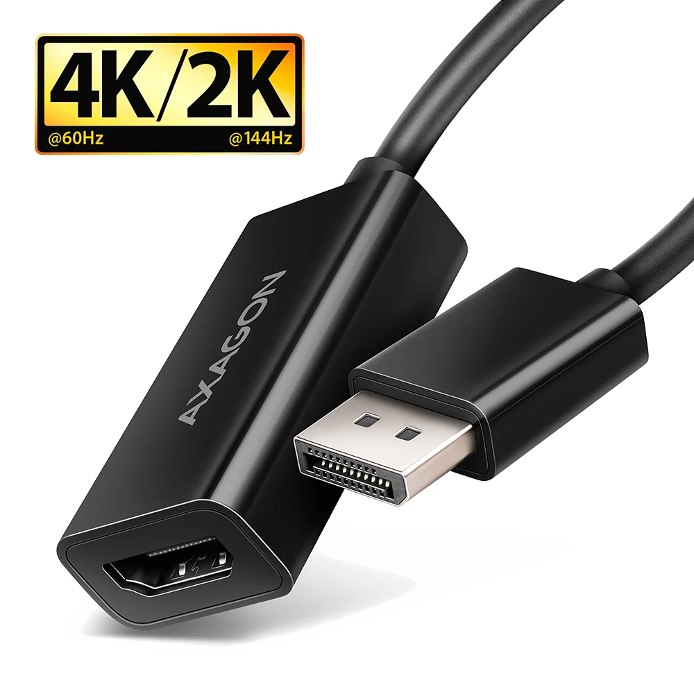 Axagon RVD-HI20N câble vidéo et adaptateur 0,15 m DisplayPort HDMI Noir