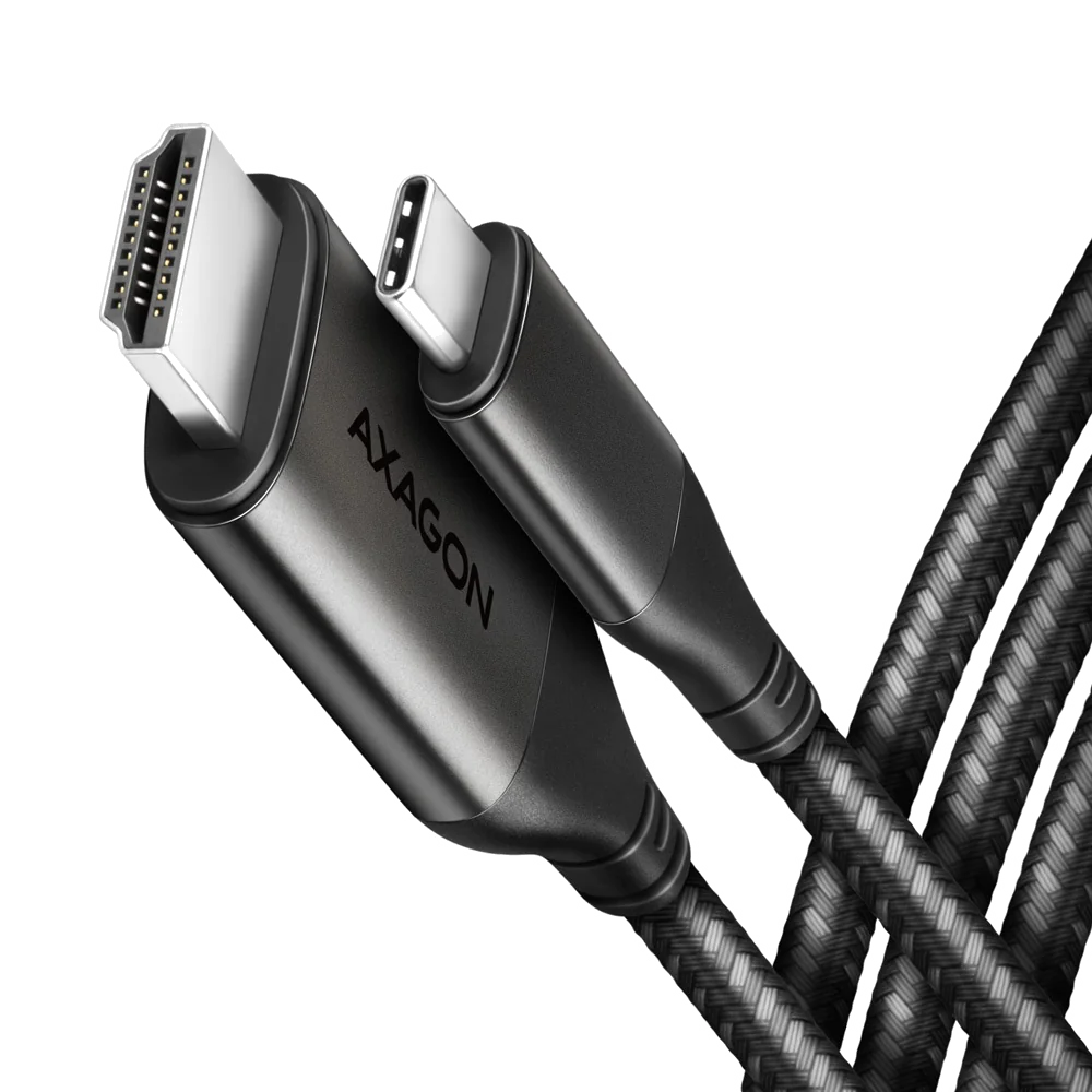 Axagon RVC-HI2MC câble vidéo et adaptateur 1,8 m USB Type-C HDMI Noir
