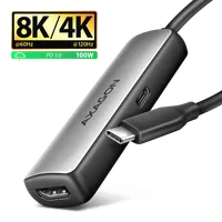 Axagon RVC-HI8KPD - Adaptateur USB-C vers HDMI 2.1 8K HDR10+ avec Power Delivery 100W - 1