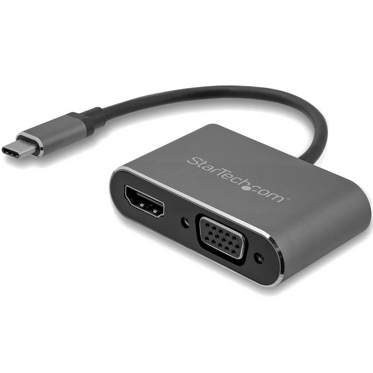 Adaptateur USB-C vers HDMI et VGA 15cm - Gris