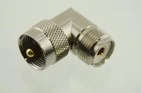 Adaptateur Coaxial Mâle vers F Femelle Coudé 90°