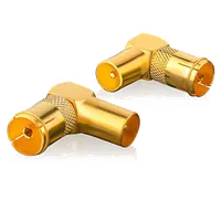 Adaptateur Coaxial Mâle vers F Femelle Coudé 90° - 3