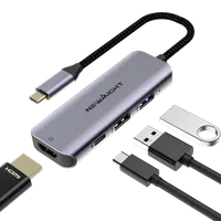 Adaptateur USB-C 3 en 1 vers HDMI 4K avec USB-A et USB-C Power Delivery - 1