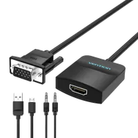 Convertisseur HDMI vers VGA 1080p avec Audio - Noir 15cm - 2