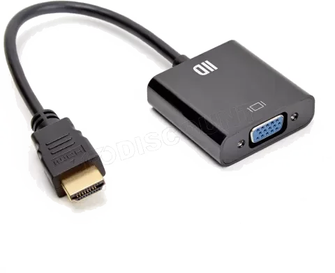 Convertisseur HDMI Mâle vers VGA Femelle - 15cm - Noir