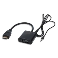 Convertisseur HDMI Mâle vers VGA Femelle - 15cm - Noir - 2