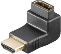 Adaptateur HDMI 2.0 Mâle vers Femelle Coudé 90° Noir - 1