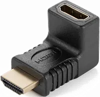 Adaptateur HDMI 2.0 Mâle vers Femelle Coudé 90° Noir - 2