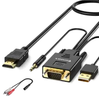 Adaptateur Vidéo & Audio Multi-Format Femelle VGA/YUV/RCA/Jack 3.5mm Blanc - 2