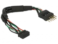 Câble Rallonge USB 2.0 Interne 10 Broches - 12cm Noir