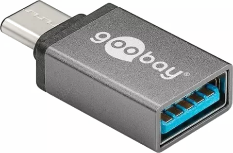 Adaptateur USB 3.0 Type-C OTG Goobay vers USB Type-A - Gris
