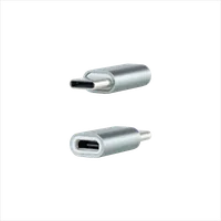 Nanocable 10.02.0011 - Adaptateur USB C Mâle vers Micro USB Femelle Gris - 1