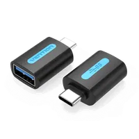 Adaptateur USB 2.0 Mâle USB-C vers USB Femelle - Noir - 1