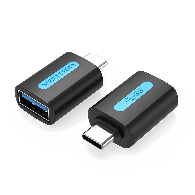 Adaptateur USB 2.0 Mâle USB-C vers USB Femelle - Noir