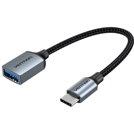 Adaptateur OTG USB-C Mâle vers USB 3.0 Femelle - Alliage d'Aluminium Gris