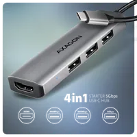 Axagon HMC-H3A station d'accueil Avec fil USB 3.2 Gen 1 (3.1 Gen 1) Type-C Argent - 3