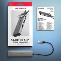 Axagon HMC-H3A station d'accueil Avec fil USB 3.2 Gen 1 (3.1 Gen 1) Type-C Argent - 9