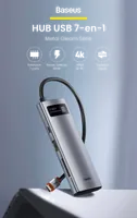 Hub USB-C 7-en-1 Baseus Metal Gleam - Gris - 1