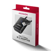Axagon ADM2-AM USB-A 10Gbps - M.2 NVMe & SATA SSD adaptér, kabelis USB-A 10cm Enceinte ssd Noir - 8