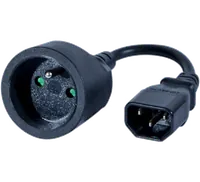 Adaptateur Secteur IEC C14 Mâle vers CEE7/5 Femelle Française