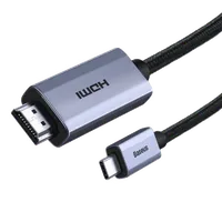 Câble HDMI 2.0 Baseus 2m - Noir, Tressage Nylon - 4K@60Hz