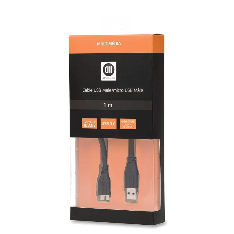 Adaptateur D2 Diffusion Micro HDMI / Mini HDMI Mâle vers HDMI Femelle - Fiches Or