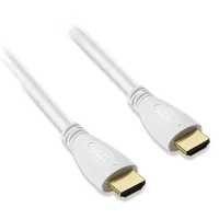 Câble HDMI Mâle/Mâle Blanc 5m - Haute Vitesse 1.4 (3D) - 2