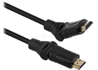 Câble HDMI 2.0 Pliable 2m Noir - Connecteurs Or - 2