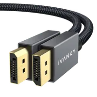 Câble DisplayPort 1.4 Mâle/Mâle 2m avec Verrouillage - Compatible 8K - Noir - 2