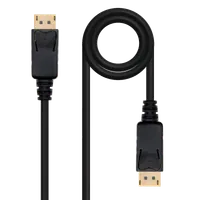 Câble DisplayPort Mâle vers Mâle 2m Noir - Connectivité Haute Définition Fiable - 1