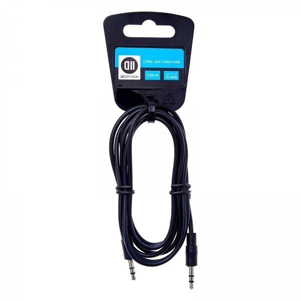 Câble Audio Jack 3.5mm Mâle vers Mâle - 1.5m