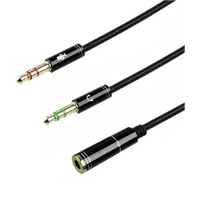 Adaptateur Jack 3.5mm 1 Femelle vers 2 Mâles pour Casque Micro