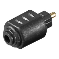 Câble Audio Optique Toslink Mâle/Mâle avec Adaptateur Jack 3,5mm - 1,5m Noir - 3