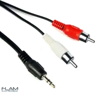 Câble Audio Jack 3.5mm Mâle vers 2x RCA Mâle - 3m - 3