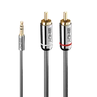 Lindy Câble Audio Jack 3.5mm vers RCA, Cromo Line, 10m