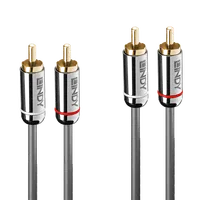 Lindy Câble Audio 2x RCA, Cromo Line, 1m