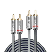 Lindy Câble Audio 2x RCA, Cromo Line, 1m - 2