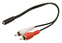 Câble Audio Jack 3.5mm vers 2x RCA 1.2m Noir - Connectivité Stéréo Universelle