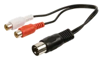 Câble Audio Jack 3.5mm vers 2x RCA 1.2m Noir - Connectivité Stéréo Universelle - 2