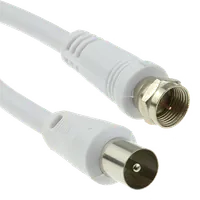 Câble Antenne Coaxial T'nB vers RJ45 - 2m - Blanc