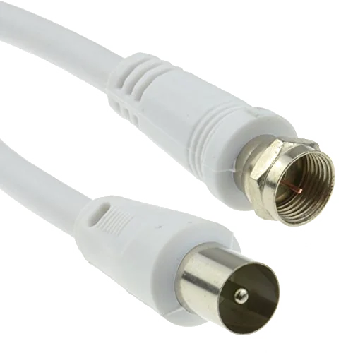 Câble Antenne Coaxial T'nB vers RJ45 - 2m - Blanc