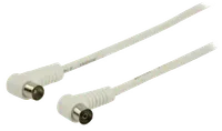 Câble Antenne TV Coaxial F vers RJ45 Mâle/Mâle 2m Blanc - 2