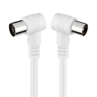 Câble Antenne Coaxial Coudé Mâle/Femelle 1.5m Noir