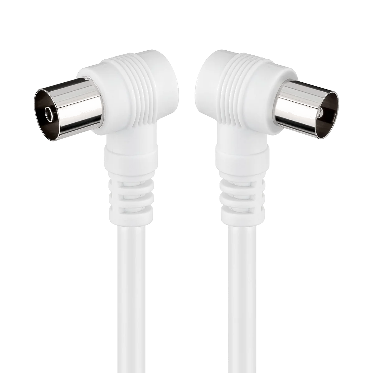 Câble Antenne Coaxial Coudé Mâle/Femelle 1.5m Noir