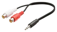 Câble Adaptateur Audio Jack 3.5mm Stéréo Mâle vers 2x RCA Mâle - 1.5m Noir