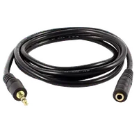Rallonge Câble Audio Jack 3.5mm Mâle/Femelle Stéréo - 15m Noir