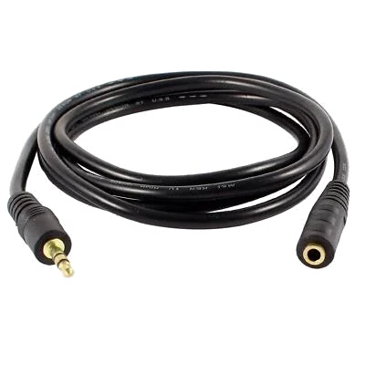 Rallonge Câble Audio Jack 3.5mm Mâle/Femelle Stéréo - 15m Noir