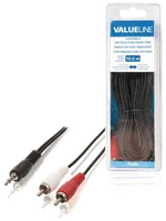 Câble Audio Stéréo 2x RCA Mâle vers 2x RCA Mâle 10m Noir